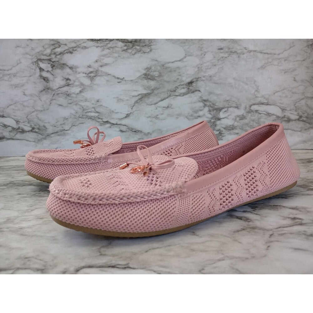Gloria Vanderbilt Pink Knit Breathable Loafers Size 11